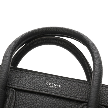Celine Luggage Nano 2-Way Black 189243 Women'S Drummed Calfskin Handbag