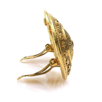 Chanel Metal Gold Earrings