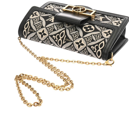 Louis Vuitton Jacquard Portefeuille Dauphine Black With Gold Hardware