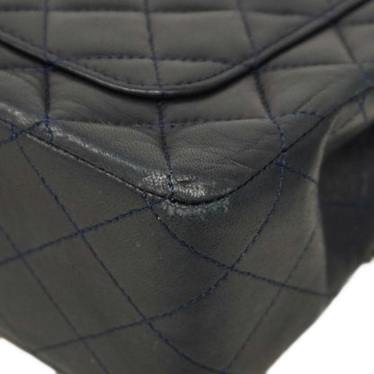 Chanel Matelasse Shoulder Bag In Navy Lambskin