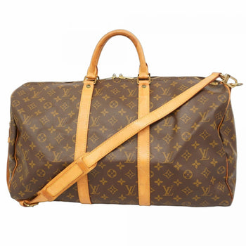 Louis Vuitton Monogram Keepall Bandouliere 50 Boston Bag M41416 Brown