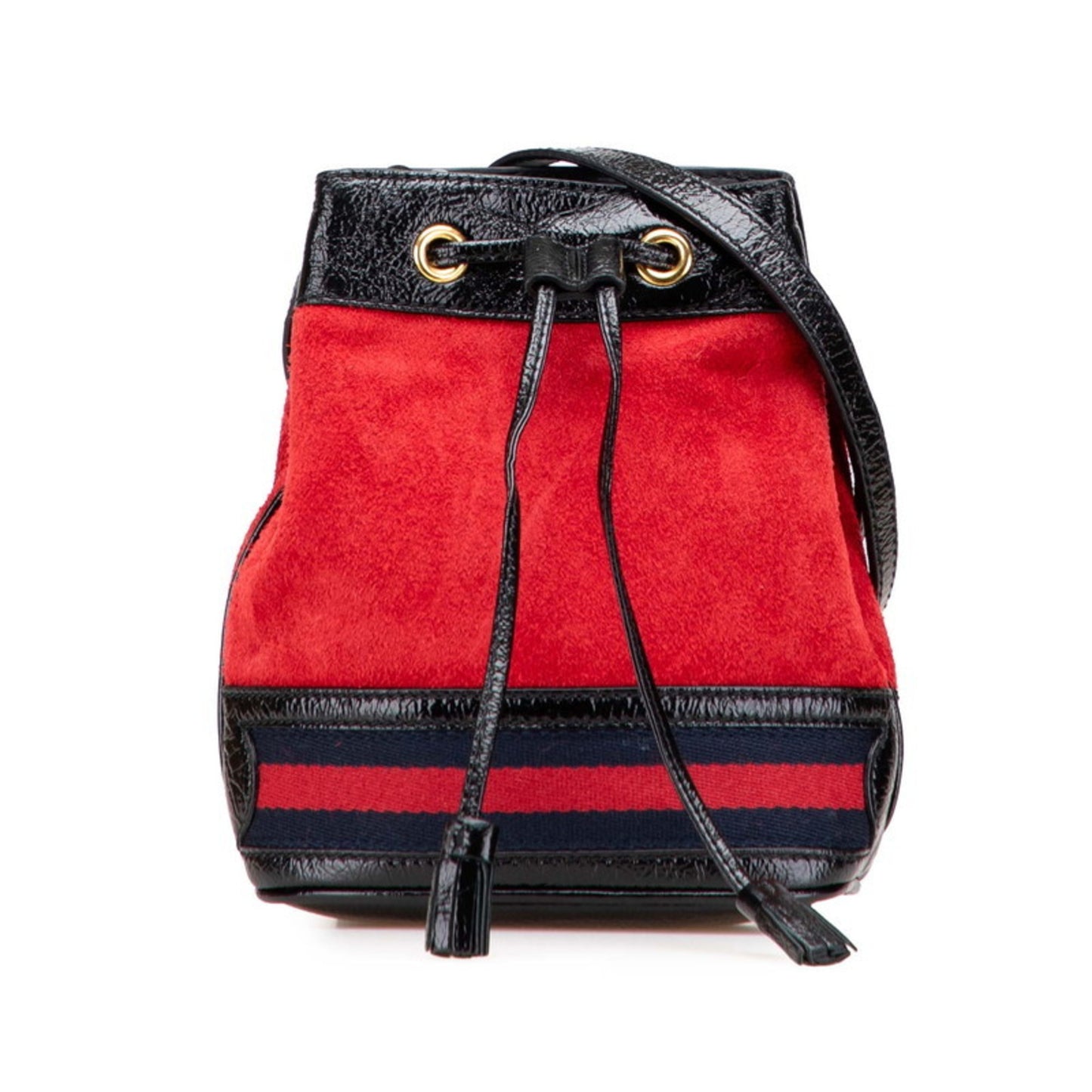 Gucci Ophidia Crossbody Shoulder Bag 550620 Red Black Leather Suede