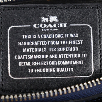 Coach Christy Handbag F55515 Leather Metallic Blue Shoulder Bag