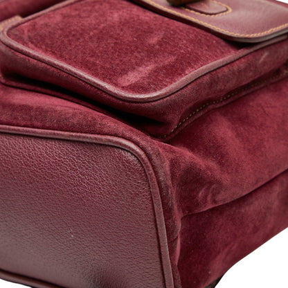 Gucci Bamboo Backpack 003 2058 0016 Purple Suede