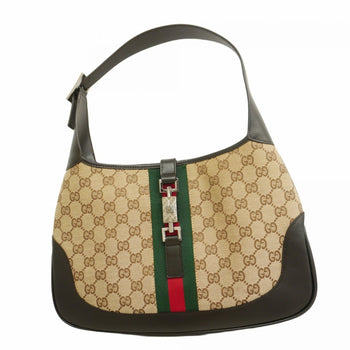 Gucci Gg Canvas Sherry Line Shoulder Bag 00963 Brown