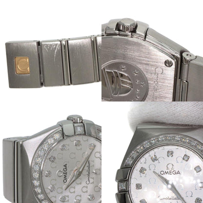Omega 123.15.27.60.52.001 Constellation Brushed Diamond Watch Stainless Steel Ss