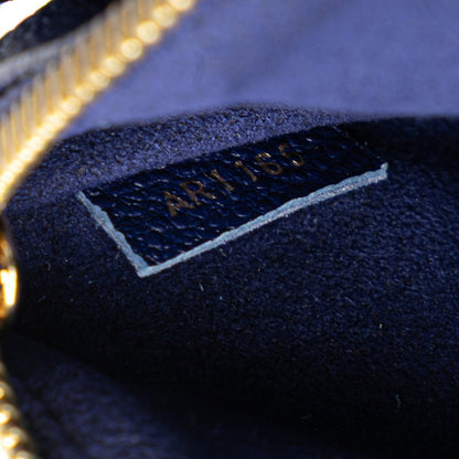 Louis Vuitton Monogram Empreinte Twice Shoulder Bag M50262 Blue Leather