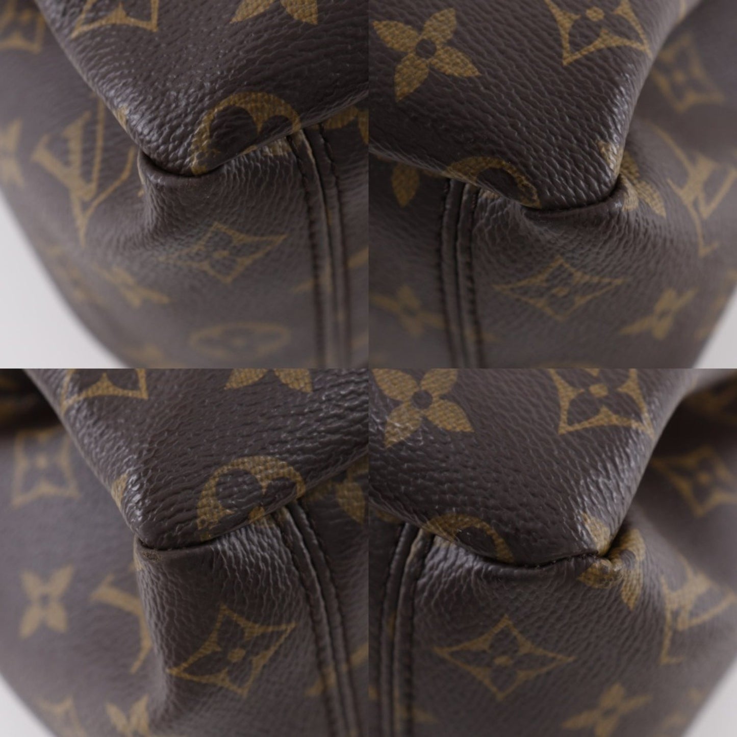 Louis Vuitton Pallas Handbag Shoulder Bag M41064 Monogram Canvas Noir Made In Usa 2015 Brown Sd0155