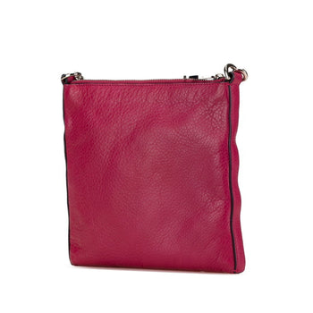 Loewe Heritage Shoulder Bag Pink Leather