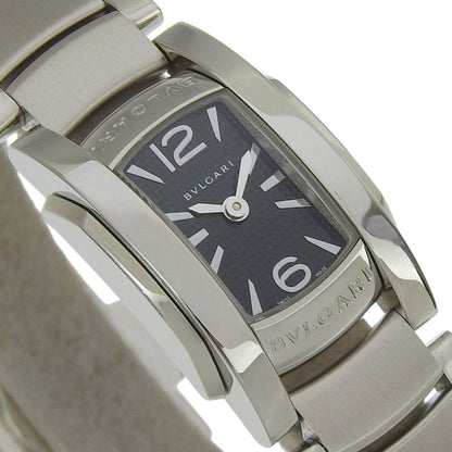 Bvlgari Assioma Watch Aa26S Stainless Steel Quartz Analog Display Black Dial