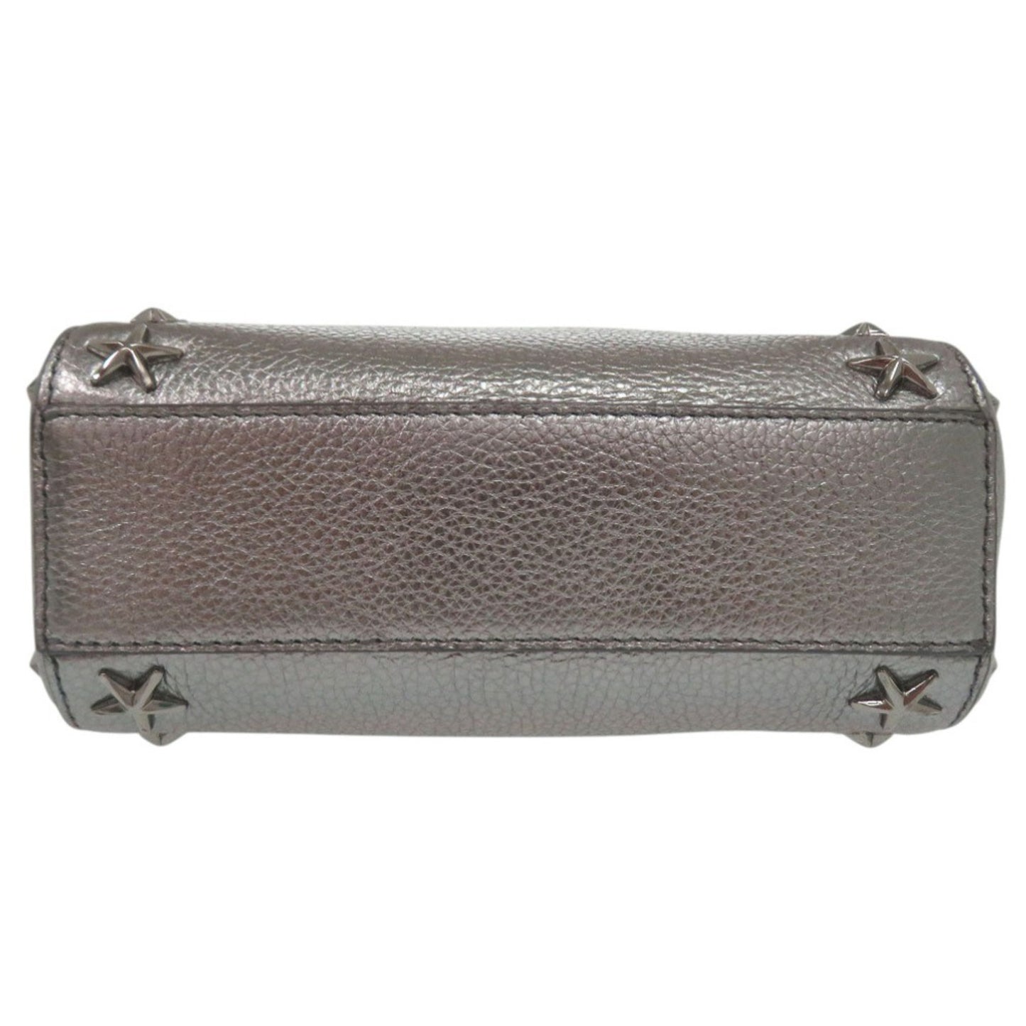 Jimmy Choo 2-Way Mini Pegasi Star Stud Handbag In Silver Leather