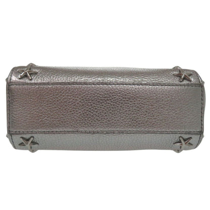 Jimmy Choo 2-Way Mini Pegasi Star Stud Handbag In Silver Leather