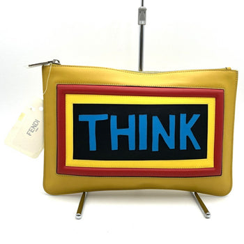 Fendi 7No078 Clutch Bag Think Yellow