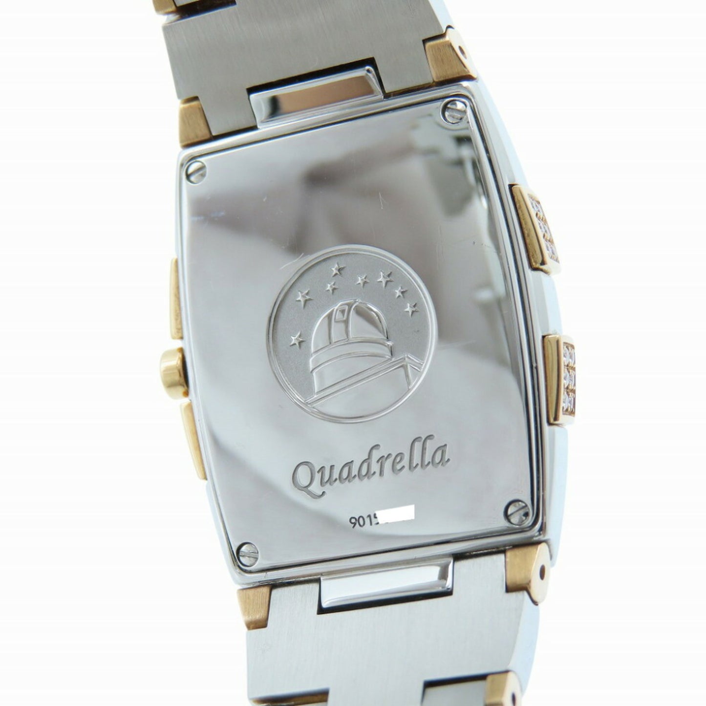 Omega Constellation Quadrella 1286.75 Quartz Watch Ss/Diamond/Pink Gold White Shell 0219Omega
