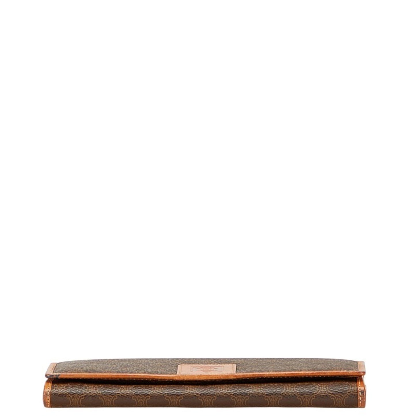 Celine Macadam Long Wallet Brown Leather