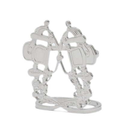 Hermes Herms Brid De Gala Scarf Ring In Silver