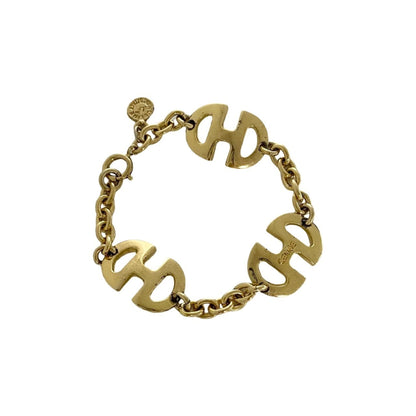 Celine Logo Motif Gp Bracelet Bangle Accessory Gold