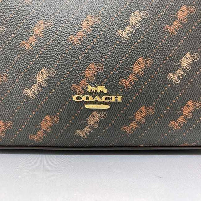 Coach Tote Bag Black Brown Red Horse