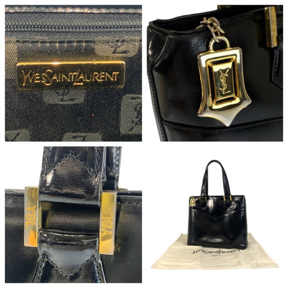 Yves Saint Laurent Vintage Ysl Black Leather Handbag