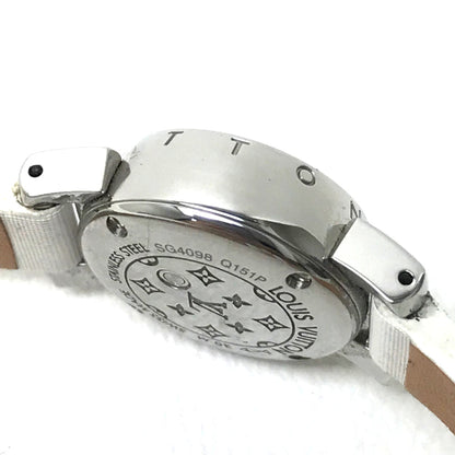 Louis Vuitton Q151P Rug Diamond Quartz Wristwatch Pink Based White