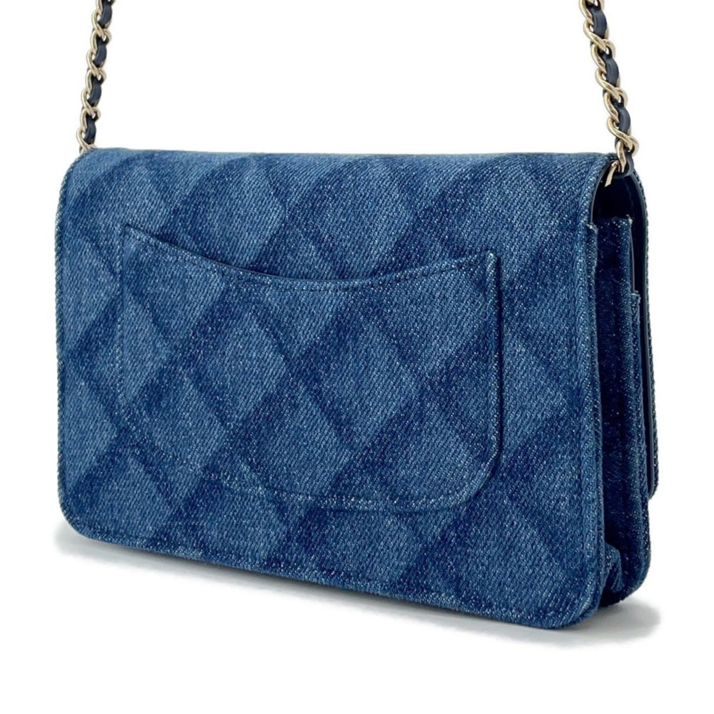 Leather - Chanel Chain/ Shoulder Wallet Denim