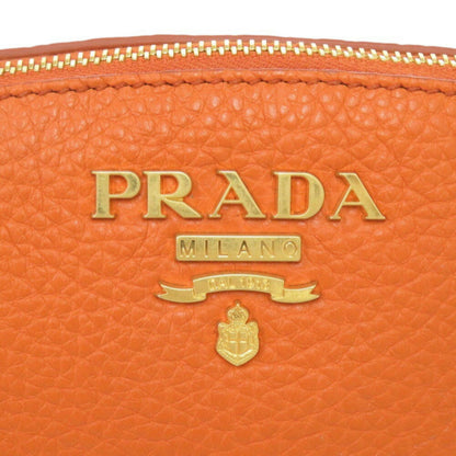 Prada Leather Orange Pouch 0778Prada