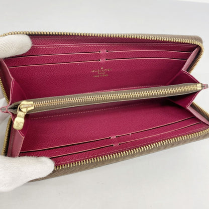 Louis Vuitton Monogram Portefeuille Clemence Long Wallet M60742 Brown Fuchsia
