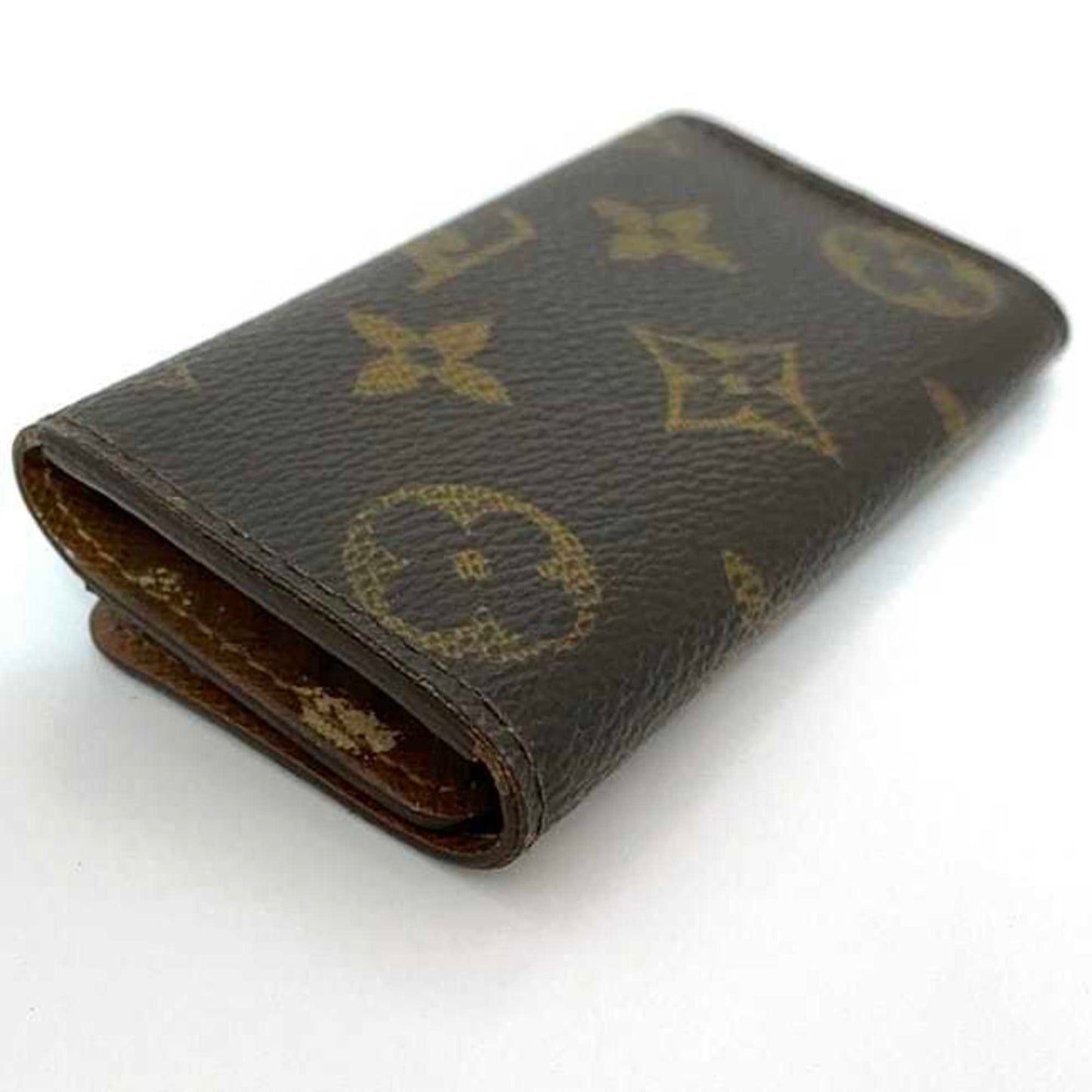 Louis Vuitton 4-Ring Key Case Ec-21457 Brown Monogram M69517 Canvas Ct2172 Louis Vuitton Key Holder