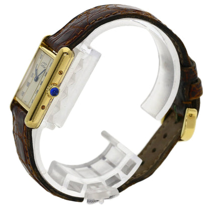 Cartier Must Tank Watch 5057001 Silver/Leather