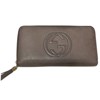 Gucci Soho Interlocking G Leather Long Wallet 308004 Greige