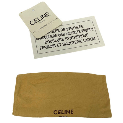 Celine Macadam Blason Triomphe Print Logo Ring Hardware Leather Handbag Mini Tote Bag Brown 328-8