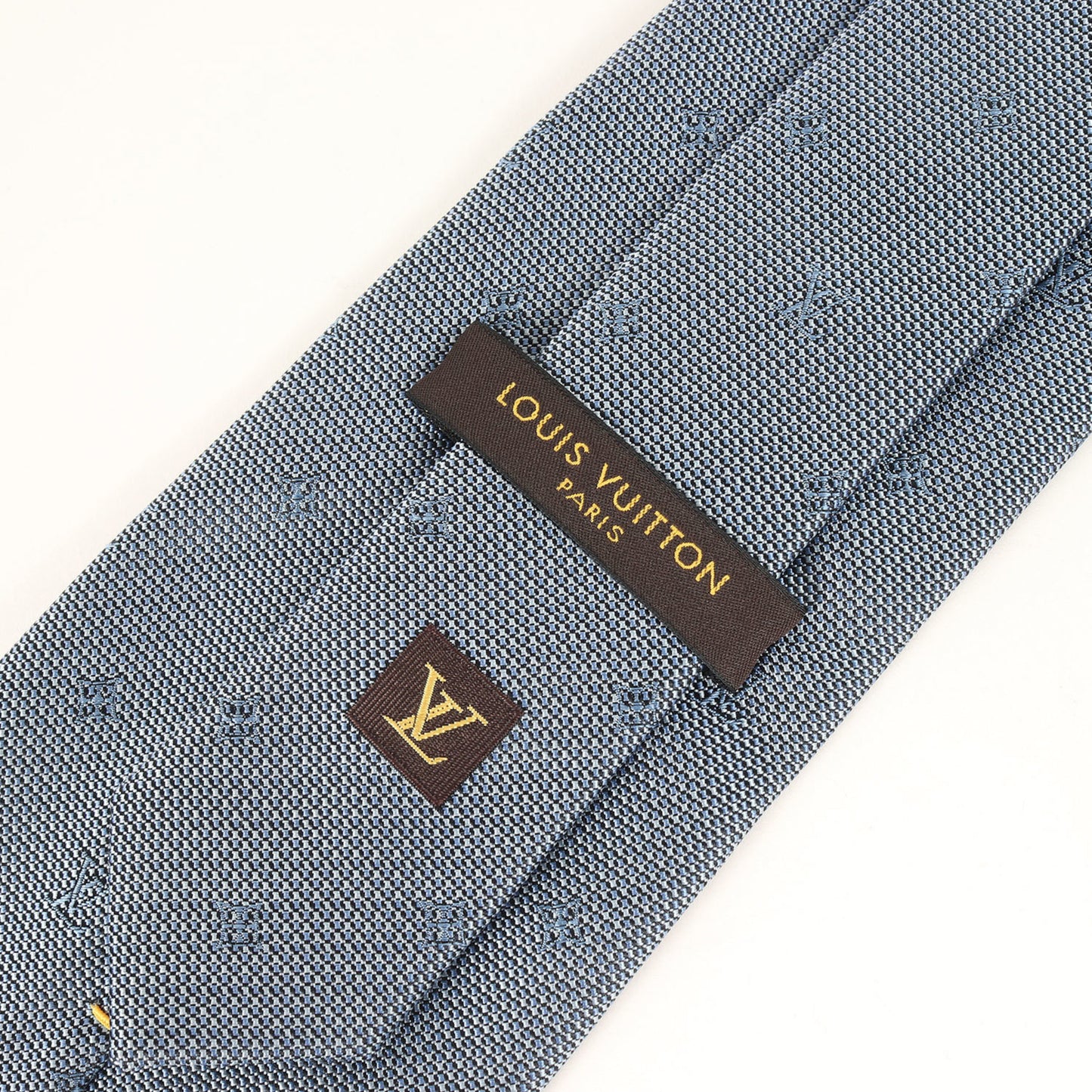 Louis Vuitton Monogram Silk Cravate Blue