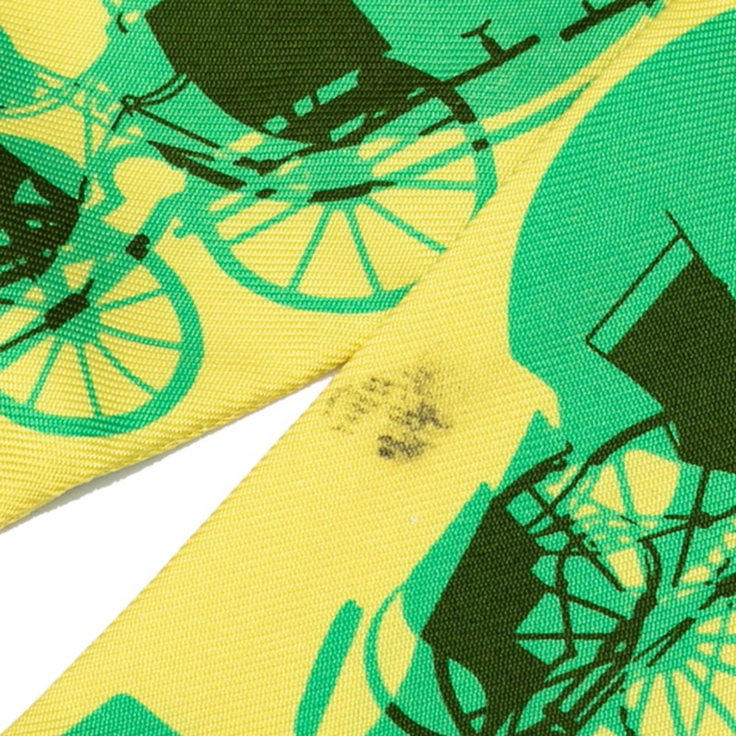 Hermes Twilly Carriage Scarf/Muffler In Yellow