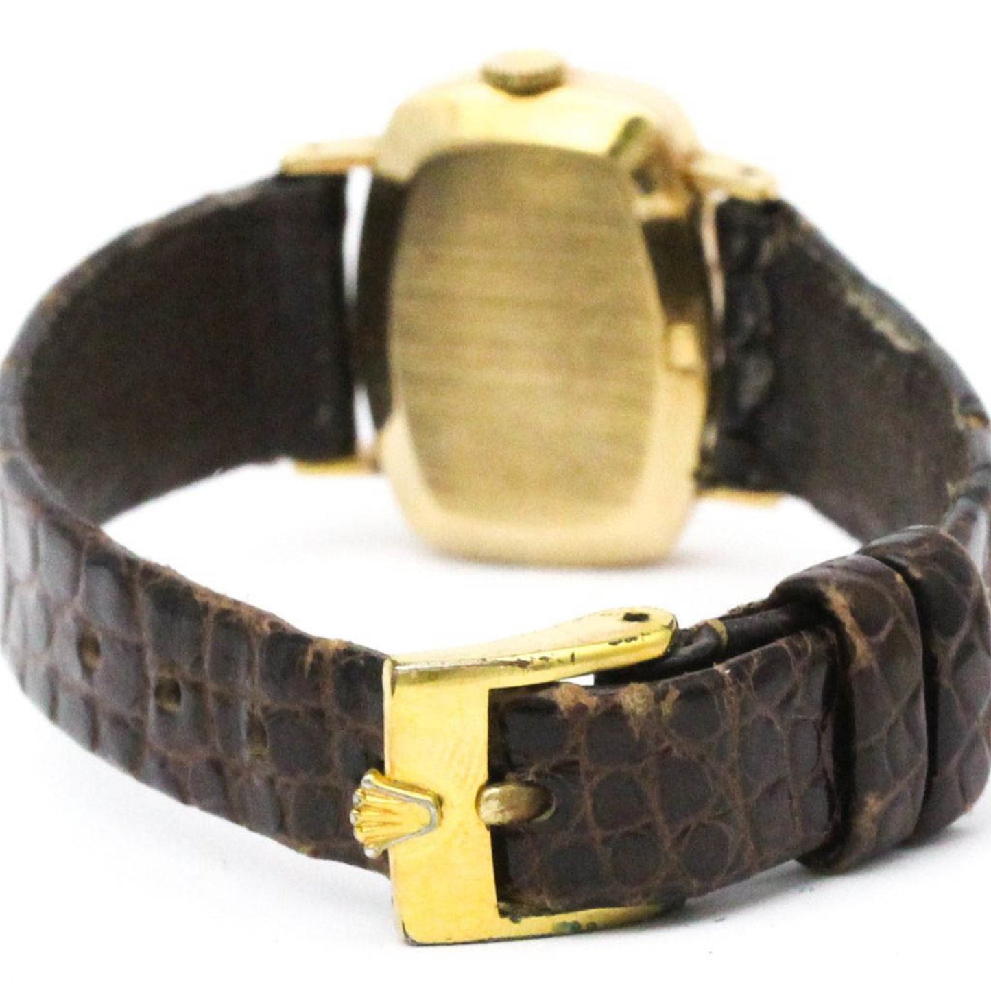 Rolex Cellini 2647 18K Gold Leather Hand-Winding