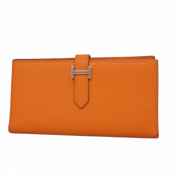 Hermes Herms Bearn Soufflet Couchvel Long Wallet