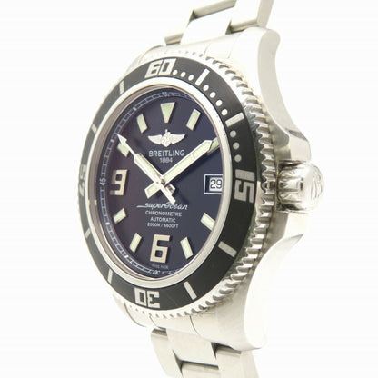 Breitling Superocean 44 A17391 Automatic Watch Stainless Steel Black Dial 0129Breitling