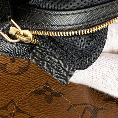 Louis Vuitton Monogram Traceage Tote Handbag Shoulder Bag M44113 Brown Black Pvc Leather