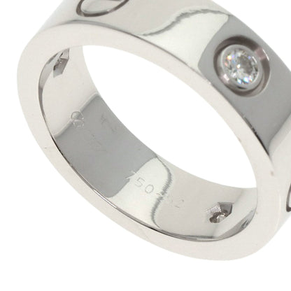 Cartier Love Ring 3P Diamond #52 18K White Gold