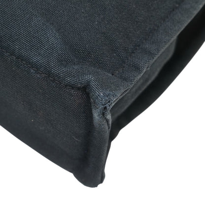 Hermes Foul Tote Pm Handbag Bag Black/Gray Canvas