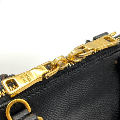 Prada Promenade Shoulder Bag Black Triangle Plate