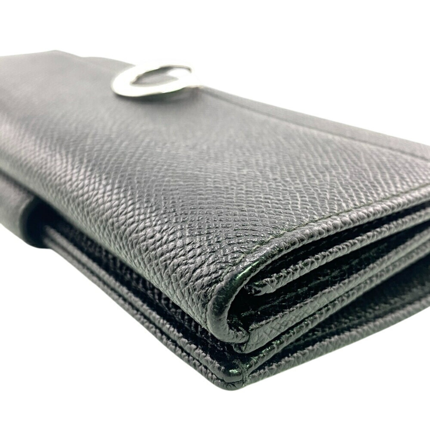 Bvlgari Bulgari Flap Circle Long Wallet Black