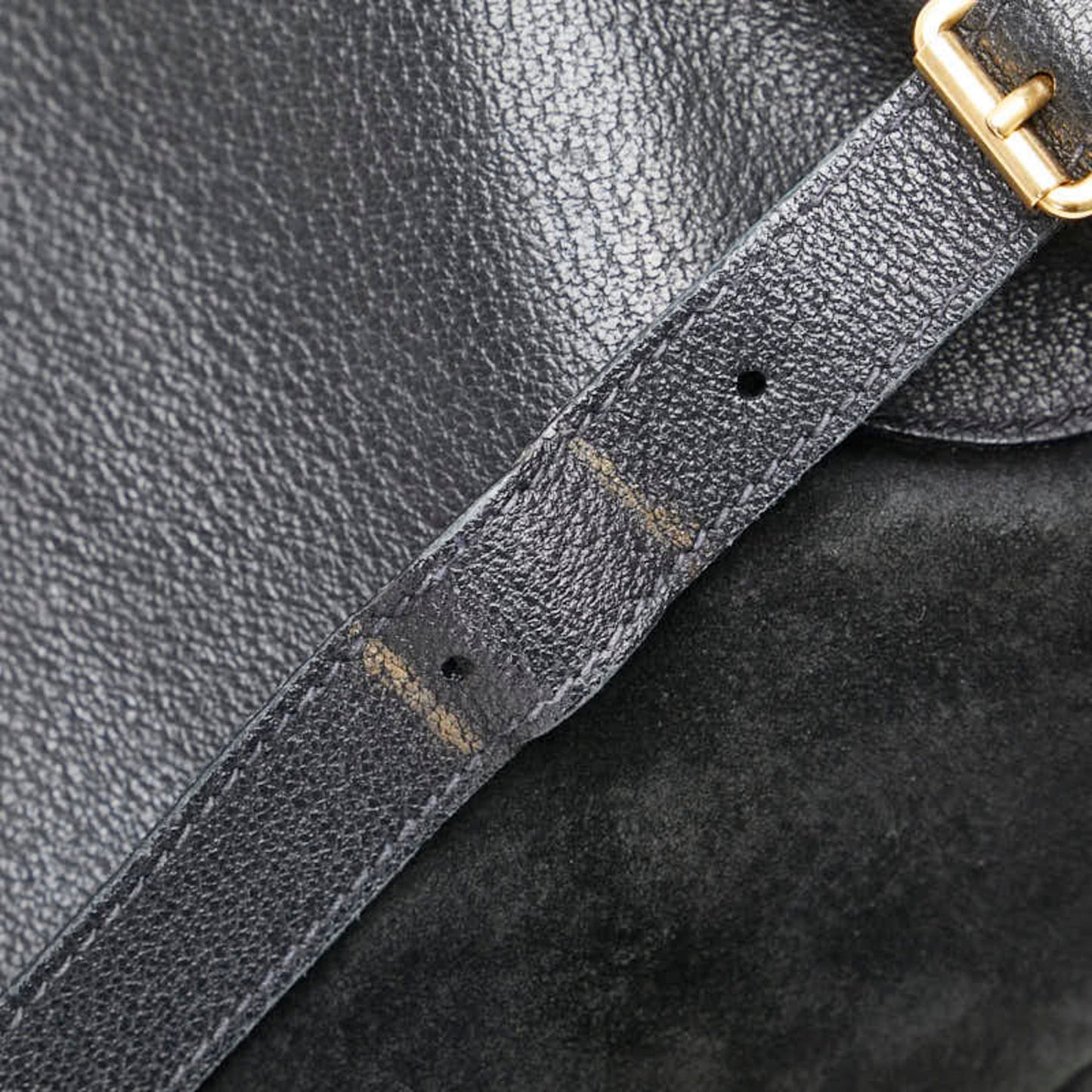 Gucci Bamboo Backpack 003 58 Black Suede Leather
