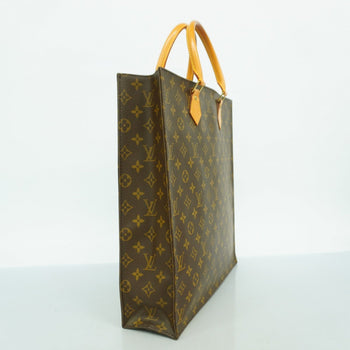 Louis Vuitton Monogram Sac Plat Tote Bag M51140 Brown