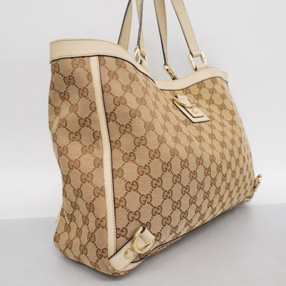 Gucci Gg Canvas Abbey Tote Bag 141472 Brown Beige Champagne