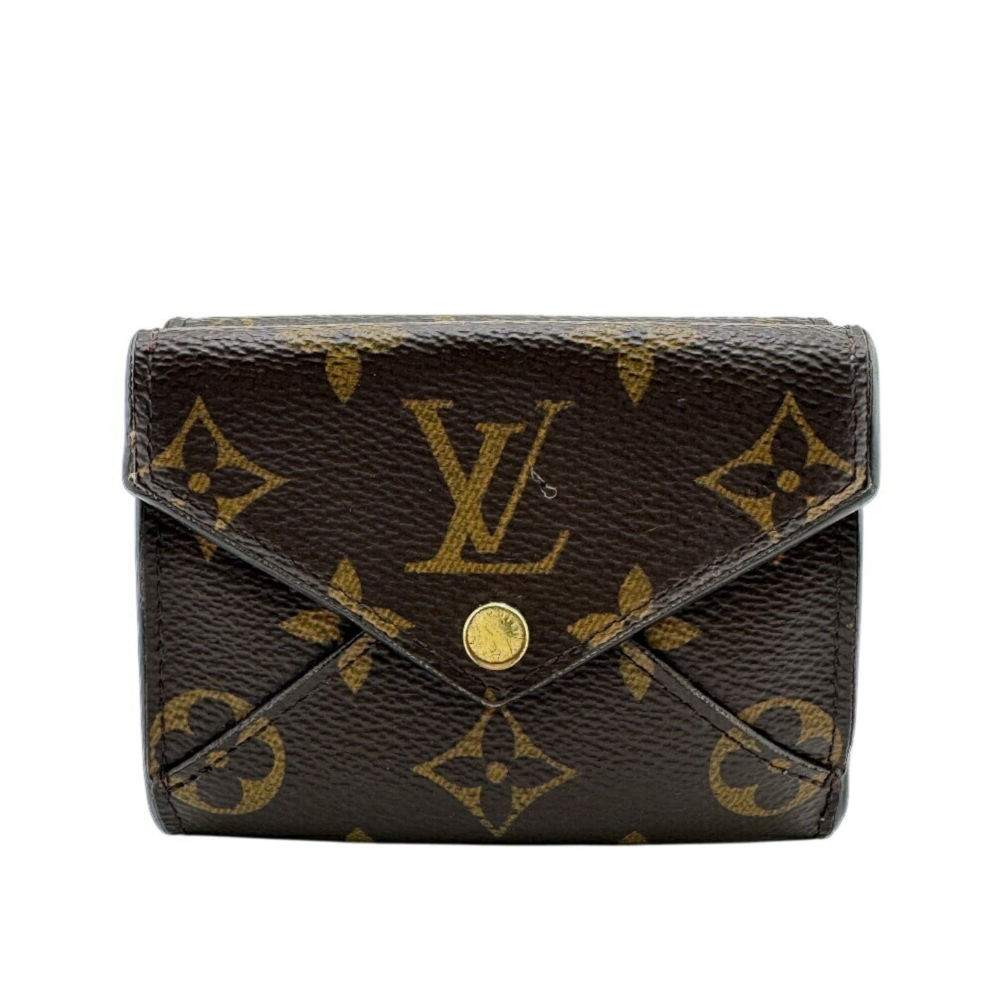 Louis Vuitton M81665 Portefeuille Celeste Compact Wallet Monogram Trifold Brown