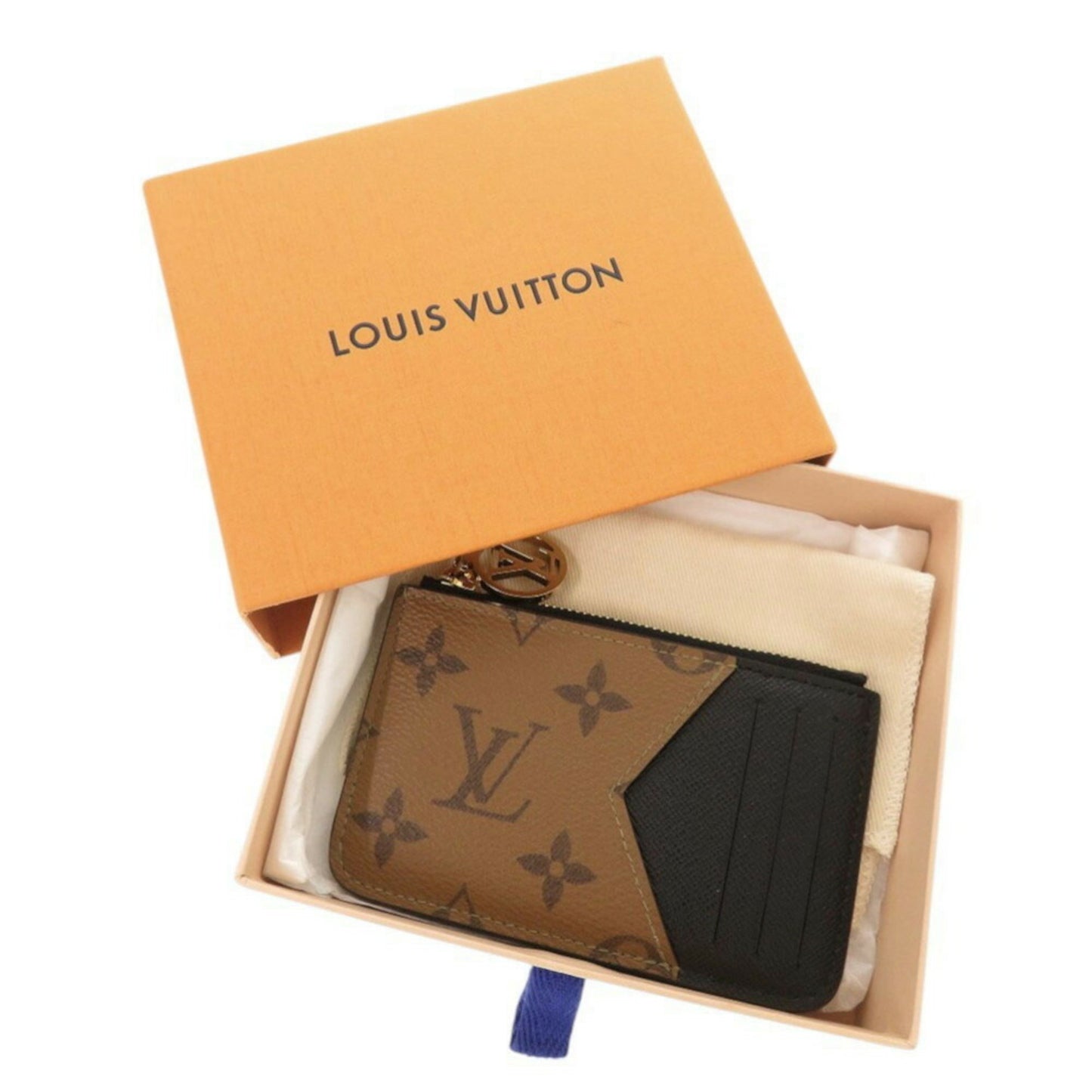 Louis Vuitton Porte Carte Romy Monogram Reverse M81912 Ic Chip Brown Card Case 0362Louis Vuitton