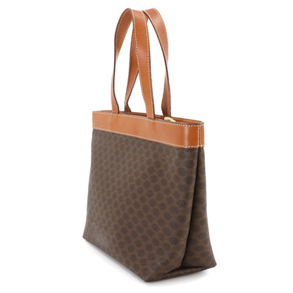 Celine Macadam Handbag In Brown Pvc Leather