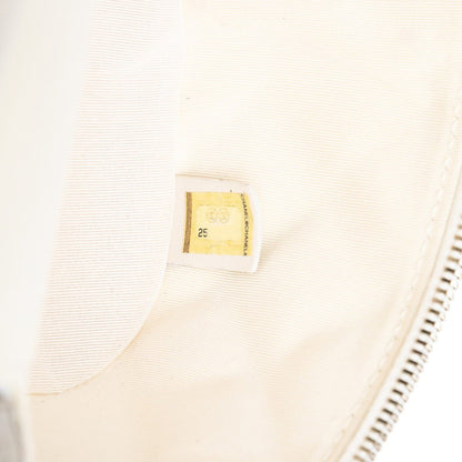 Chanel Matelasse Coco Mark Chain Shoulder Bag Handbag White Clear Leather Vinyl