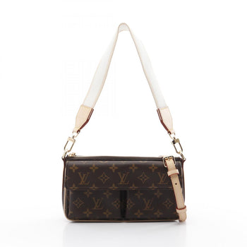 Louis Vuitton Vivacite Shoulder Bag Coated Canvas Leather Monogram