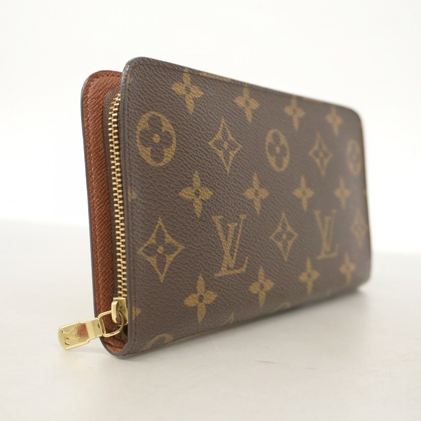 Louis Vuitton Monogram Porte Monne Zip Long Wallet M61727 Brown